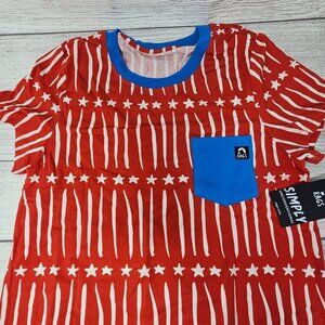 NWT Rags To Raches Unisex Adult 4th Of July Shirt Size Small‎